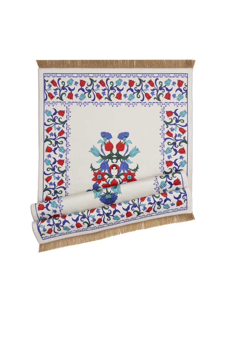 Bursa Ipek | White Bamboo Carpet Prayer Rug