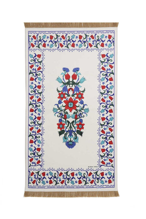 Bursa Ipek | White Bamboo Carpet Prayer Rug