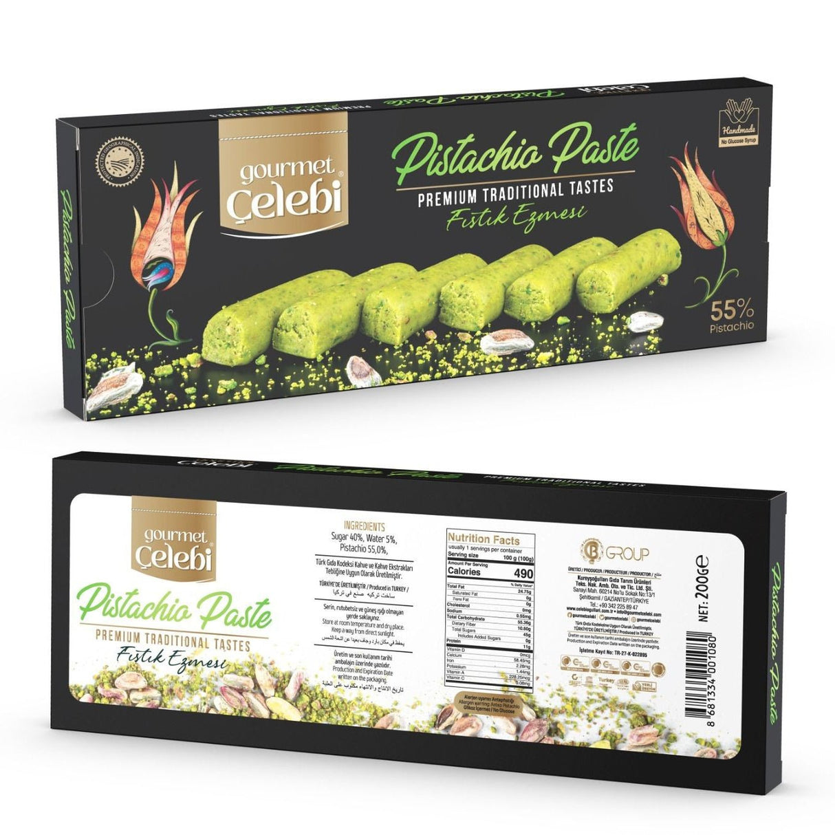 Celebiogullari Packaged Pistachio Butter Sweets - Pistachio Paste Baklava