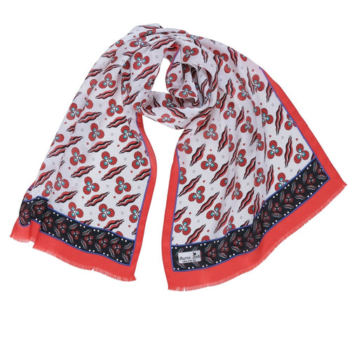 Cintemani Breathable Silk Scarf in Vibrant Red Color