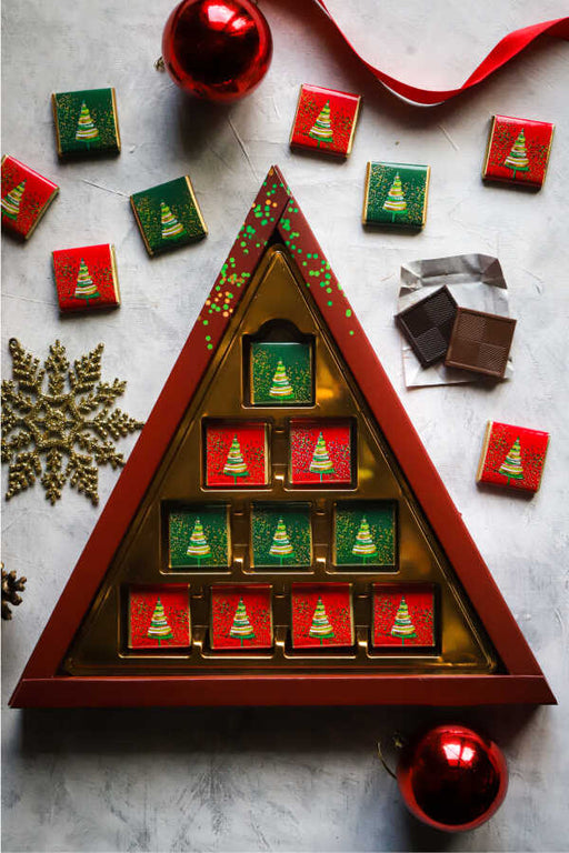 Elit | Happy Holidays Triangle Neapolitan Box - Gluten Free - 156g Elit Chocolate