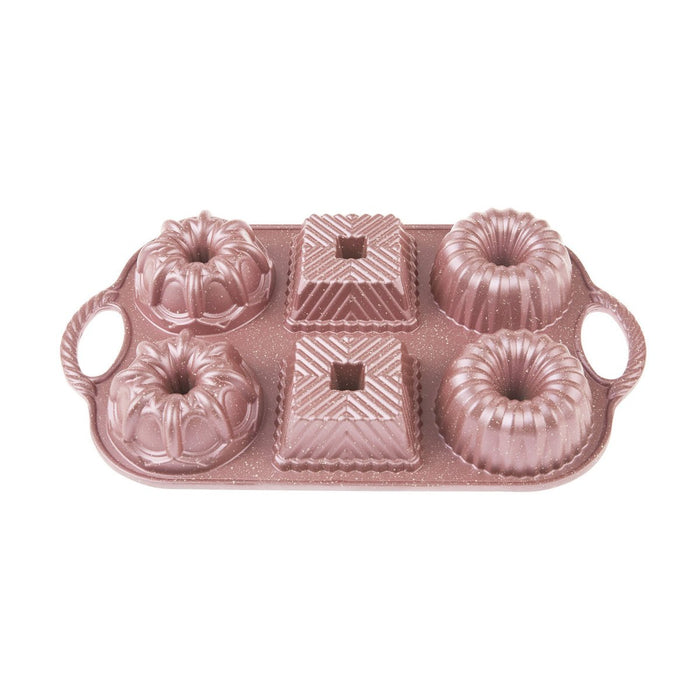 Emsan Griss One Six 6-Piece Cast Iron Cake Mold Pink Karaca Bakeware Sets, Baking & Cookie Sheets, Bread Pans & Molds, Broiling Pans, Cake Pans & Molds