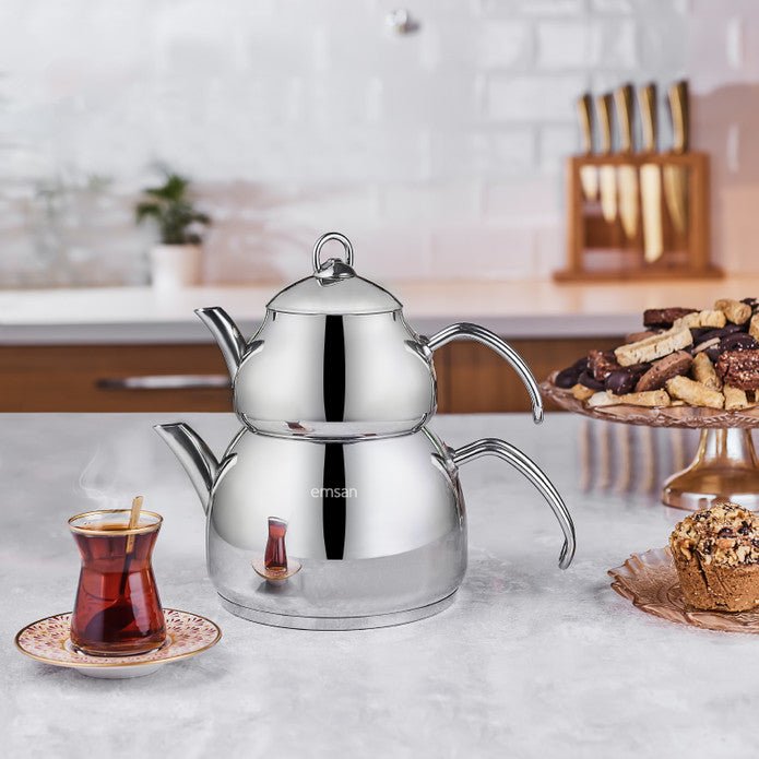 Emsan Helis Midi Stainless Steel Kettle Set