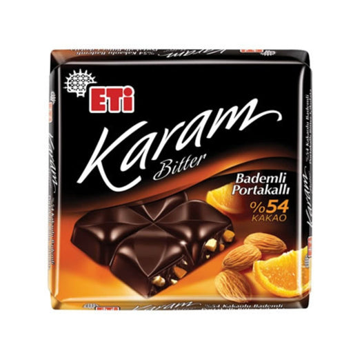 Eti Karam 54% Bitter Chocolate With Almond & Orange - 3pcs