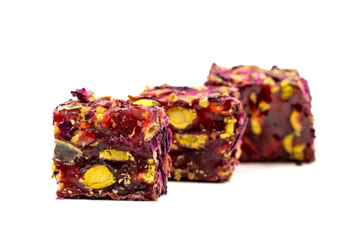 Eyup Sultan Turkish Delight Pistachio Pomegranate Wick with Rose Petals - The Indispensable Dessert