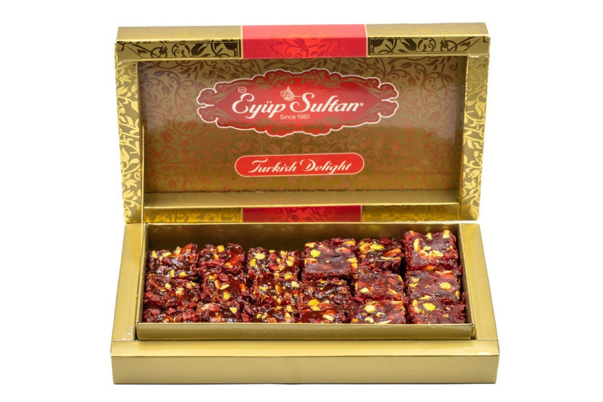 Eyup Sultan Turkish Delight Pistachio Pomegranate Wick with Zeresk Grapes - Indispensable Dessert