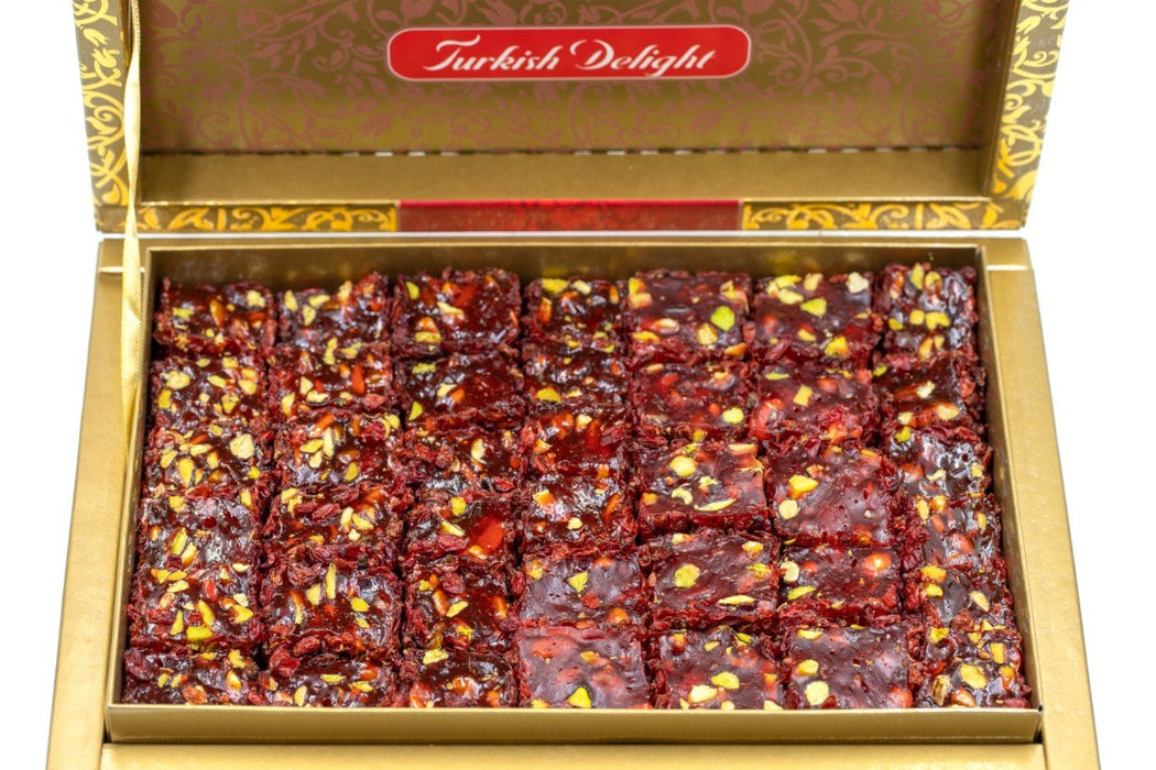 Eyup Sultan Turkish Delight Pistachio Pomegranate Wick with Zeresk Grapes - Indispensable Dessert Eyup Sultan Turkish Delight
