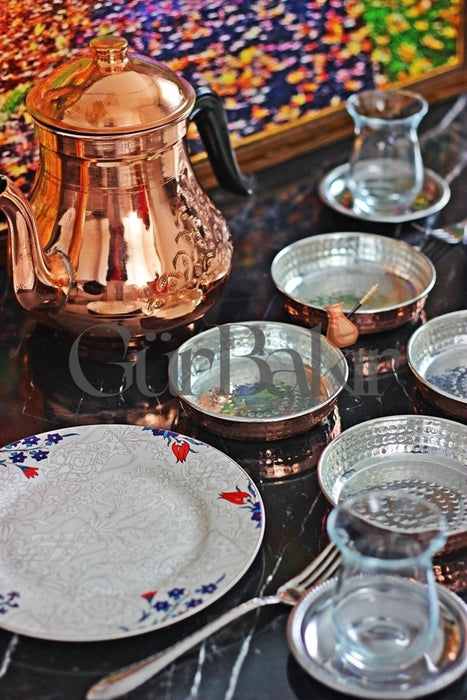 Gur Bakir | Classic Copper Dish for Snacks - 6 Pieces (11cm)