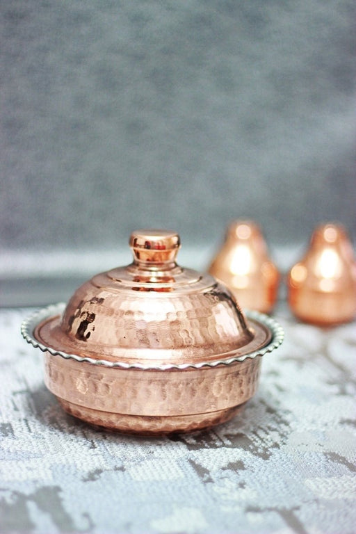 Gur Bakir | Copper Lid Large Sugar Bowl (15cm)