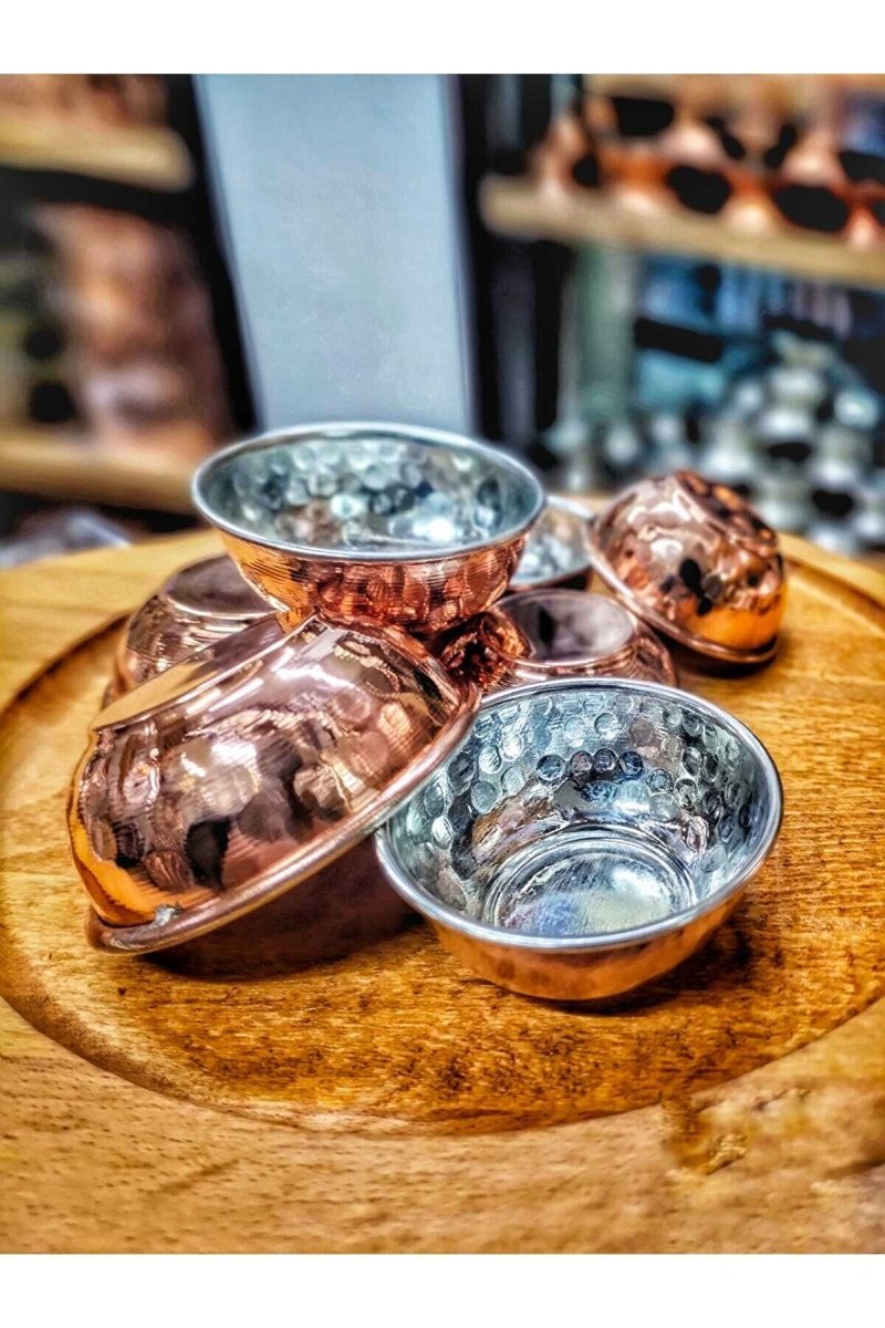 Gur Bakir | Mini Delight and Candy Copper Dish - 4 Pieces (6cm)