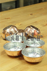 Gur Bakir | Mini Red Copper Bowl Set - 6 Pieces (8.5cm)