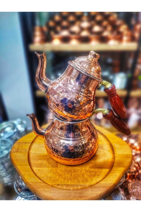 Gur Bakir | Thick Classic Copper Teapot for 3 - 4 Persons Gur Bakir Coffee & Tea Pots