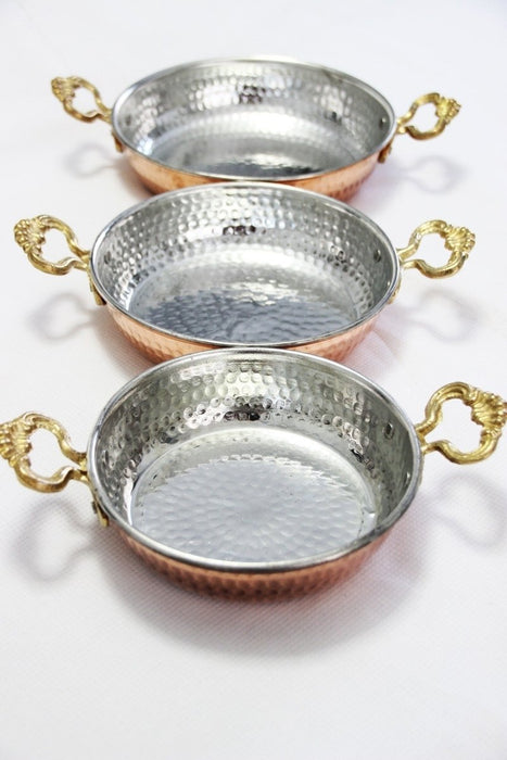 Gur Bakir | Thick Copper Pan Set - 3 Pieces (16, 18, 20cm)