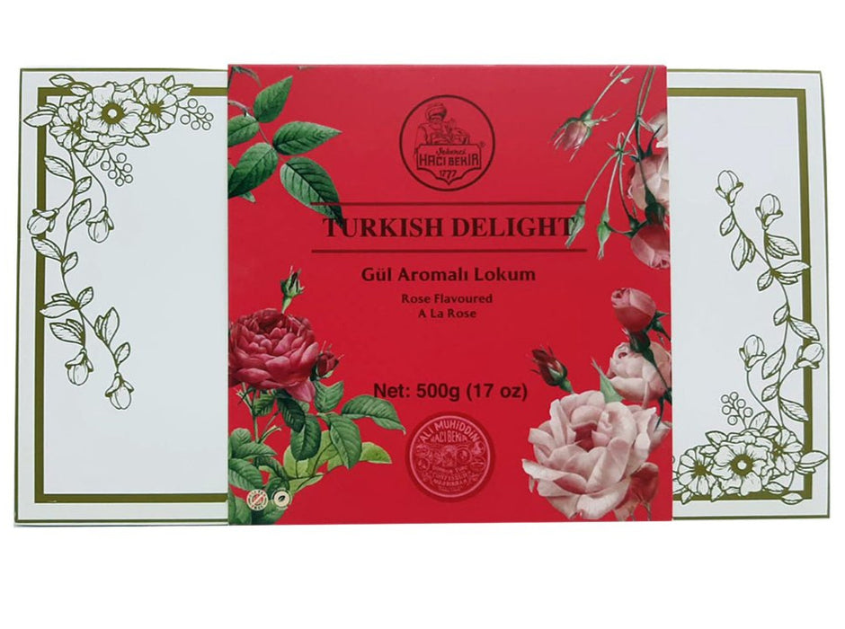 Haci Bekir | Exclusive Turkish Delight Rose Flavored - Unique Consistency Lokums