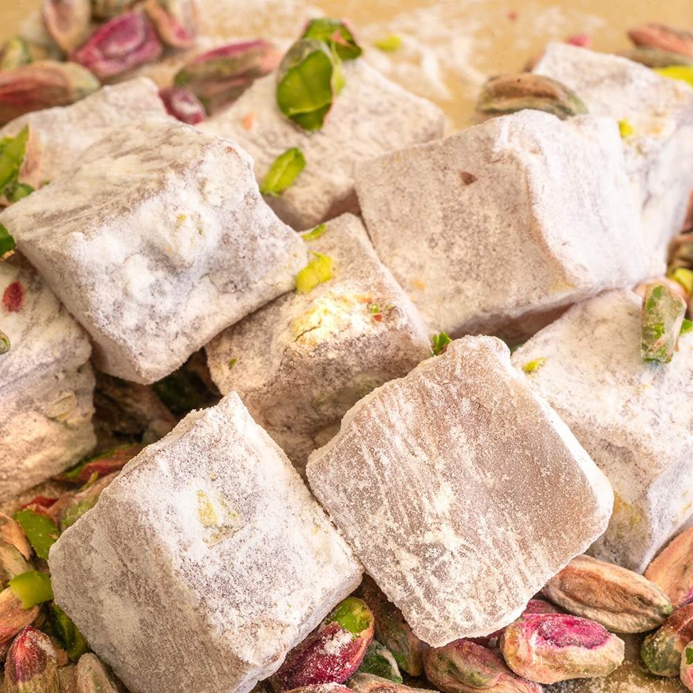 Haci Bekir Exclusive Turkish Delight with Extra Pistachio - Unique Consistency Lokums