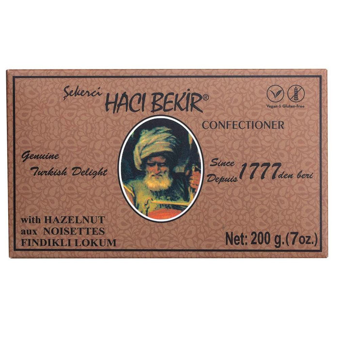 Haci Bekir Exclusive Turkish Delight with Hazelnut - Unique Consistency Lokums