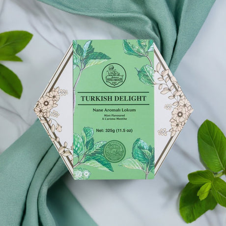 Haci Bekir Exclusive Turkish Delight with Mint - Unique Consistency Lokums