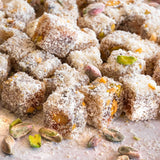 Haci Bekir Exclusive Turkish Delight with Pistachio and Coconut - Unique Consistency Lokums