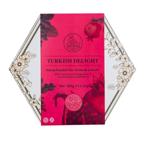 Haci Bekir Exclusive Turkish Delight with Pistachio and Pomegranate - Unique Consistency Lokums