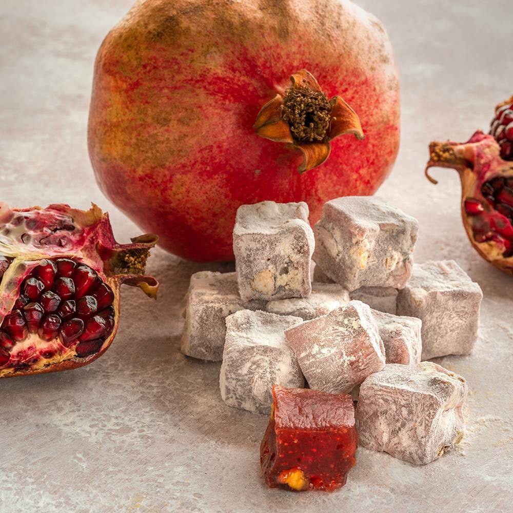 Haci Bekir Exclusive Turkish Delight with Pistachio and Pomegranate - Unique Consistency Lokums