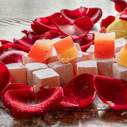 Haci Bekir Exclusive Turkish Delight with Rose and Lemon Flavored - Unique Consistency Lokums