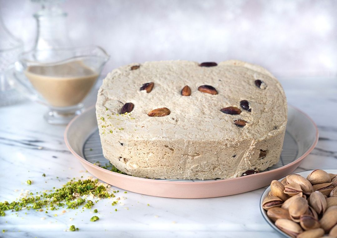 Haci Bekir Halva with Pistachio - Made from Local Sesame Seeds - Gluten-Free and Vegan