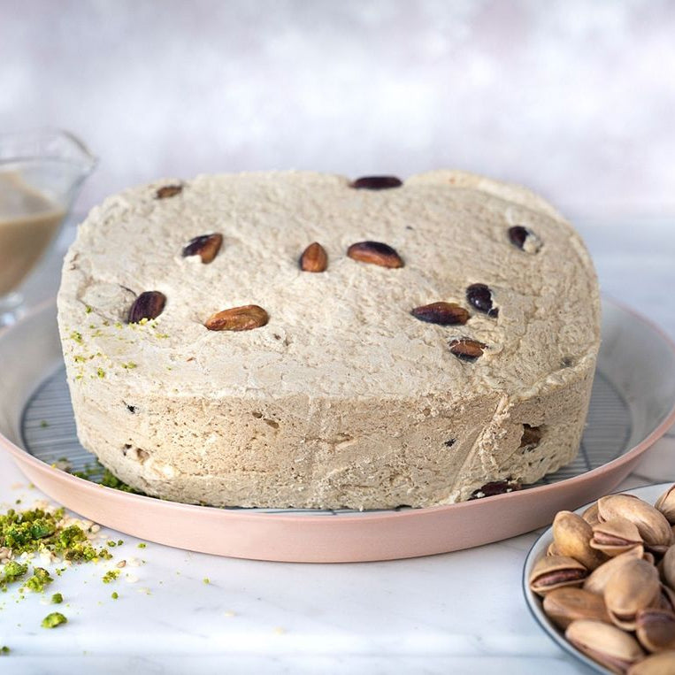 Haci Bekir Halva with Pistachio - Made from Local Sesame Seeds - Gluten - Free and Vegan - TryAladdin