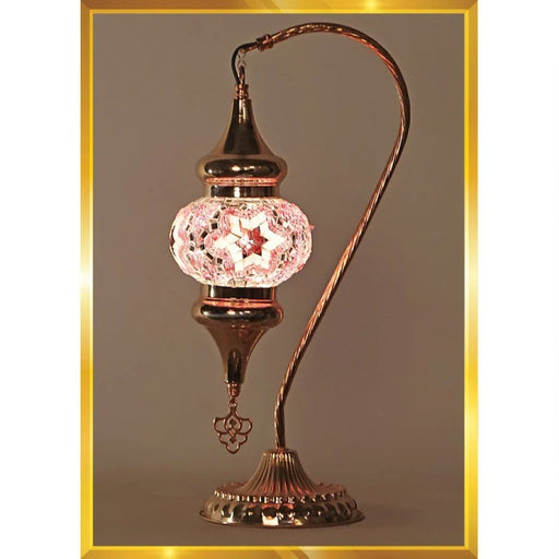 HND Handicraft | Handmade Copper Swan Neck Mosaic Lamp