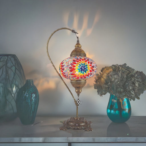 HND Handicraft | Handmade Swan Neck Mosaic Lamp