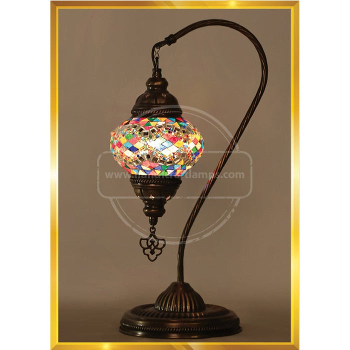 HND Handicraft | Handmade Swan Neck Mosaic Lamp - Fishing Mosaic Lamp