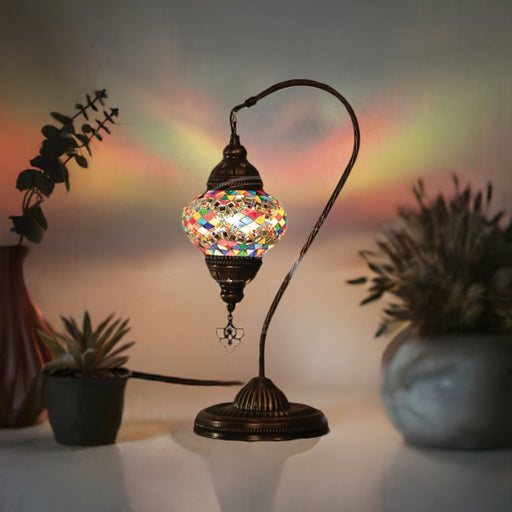 HND Handicraft | Handmade Swan Neck Mosaic Lamp - Fishing Mosaic Lamp