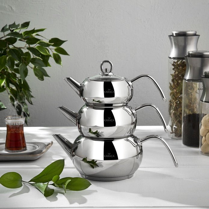 Karaca Belinay Induction Base Midi Metal Tea Set — Aladdin