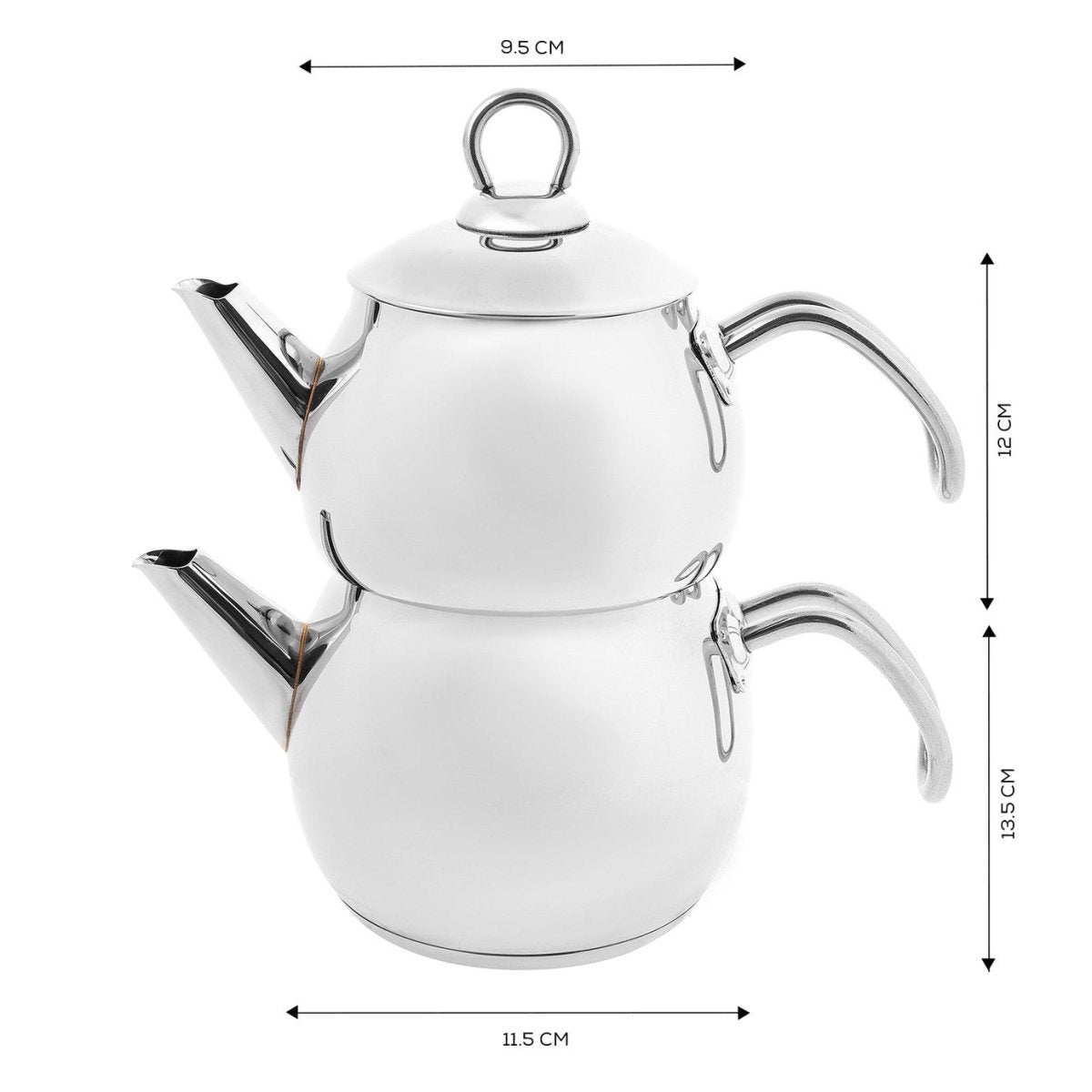 Karaca Adelya Induction Base Mini Metal Teapot Set