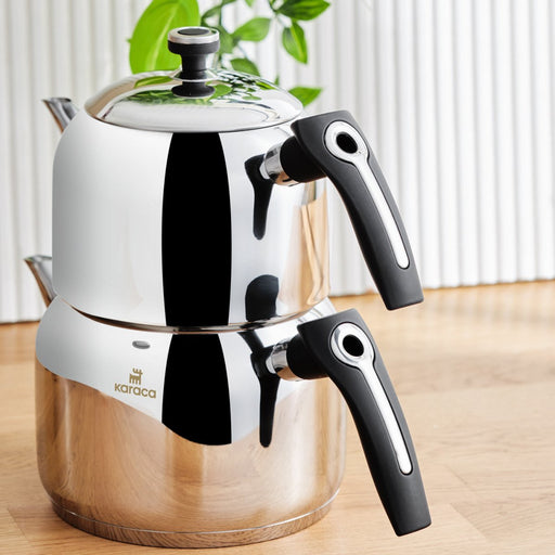 Karaca Asiye Induction Base Mini Stainless Steel Tea Set Karaca Coffee & Tea Pots