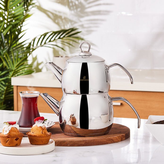 Karaca Belinay Induction Base Midi Metal Tea Set - TryAladdin