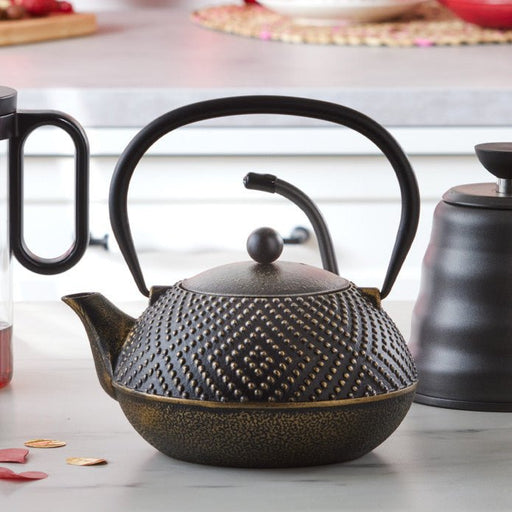 Karaca Cast Iron Teapot in Dark Gold Karaca Coffee & Tea Pots,