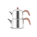 Karaca Edge Mini Induction Base Rose Tea Set Karaca Coffee & Tea Pots