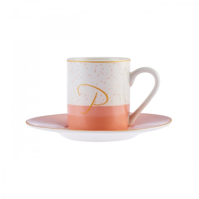 Karaca P Initial Porcelain Coffee Cup