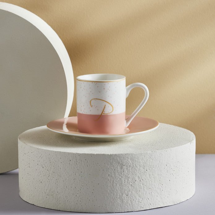 Karaca P Initial Porcelain Coffee Cup