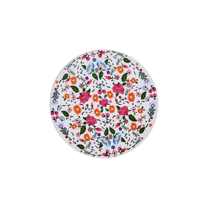 Karaca White Flower 6-Piece Coaster Set