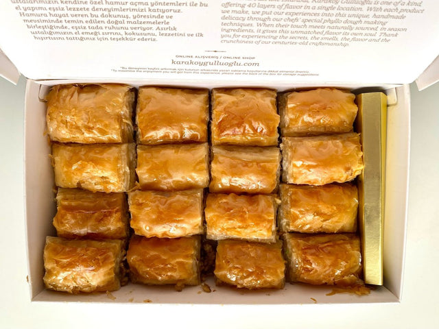 Karakoy Gulluoglu | Turkish Light Baklava with Pistachios (Low Glycemic Index)