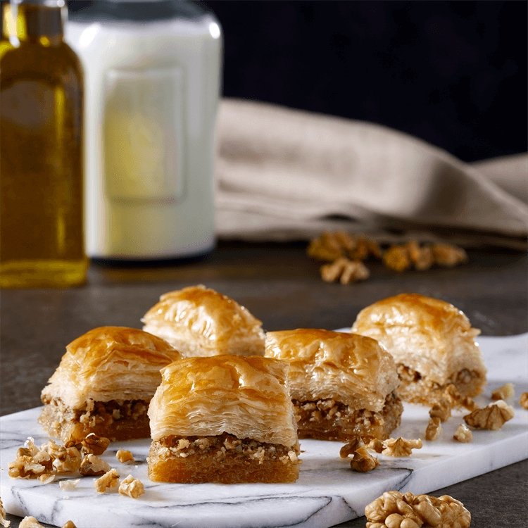 Karakoy Gulluoglu | Turkish Light Baklava with Walnuts (Low Glycemic Index)