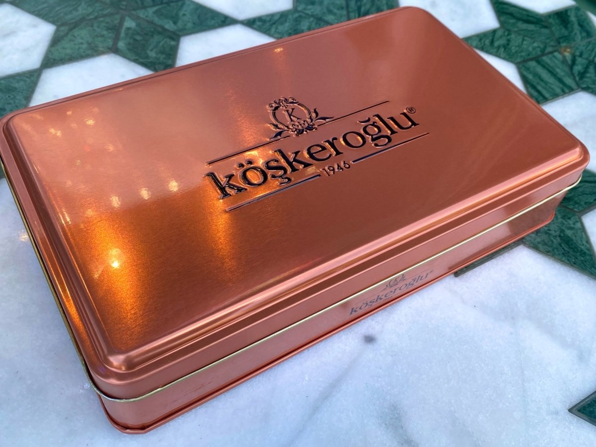 Koskeroglu | Antep Pistachio Sarma Baklava Rolls with Gift Metal Box