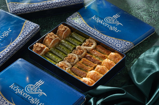 Koskeroglu | Premium Assorted Baklava with Gift Metal Box Koskeroglu Middle Eastern, Turkish Baklava, Antep Baklava
