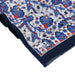 Lale Elegant Silk Scarf in Blue, Red & Cream Bursa İpek Scarves