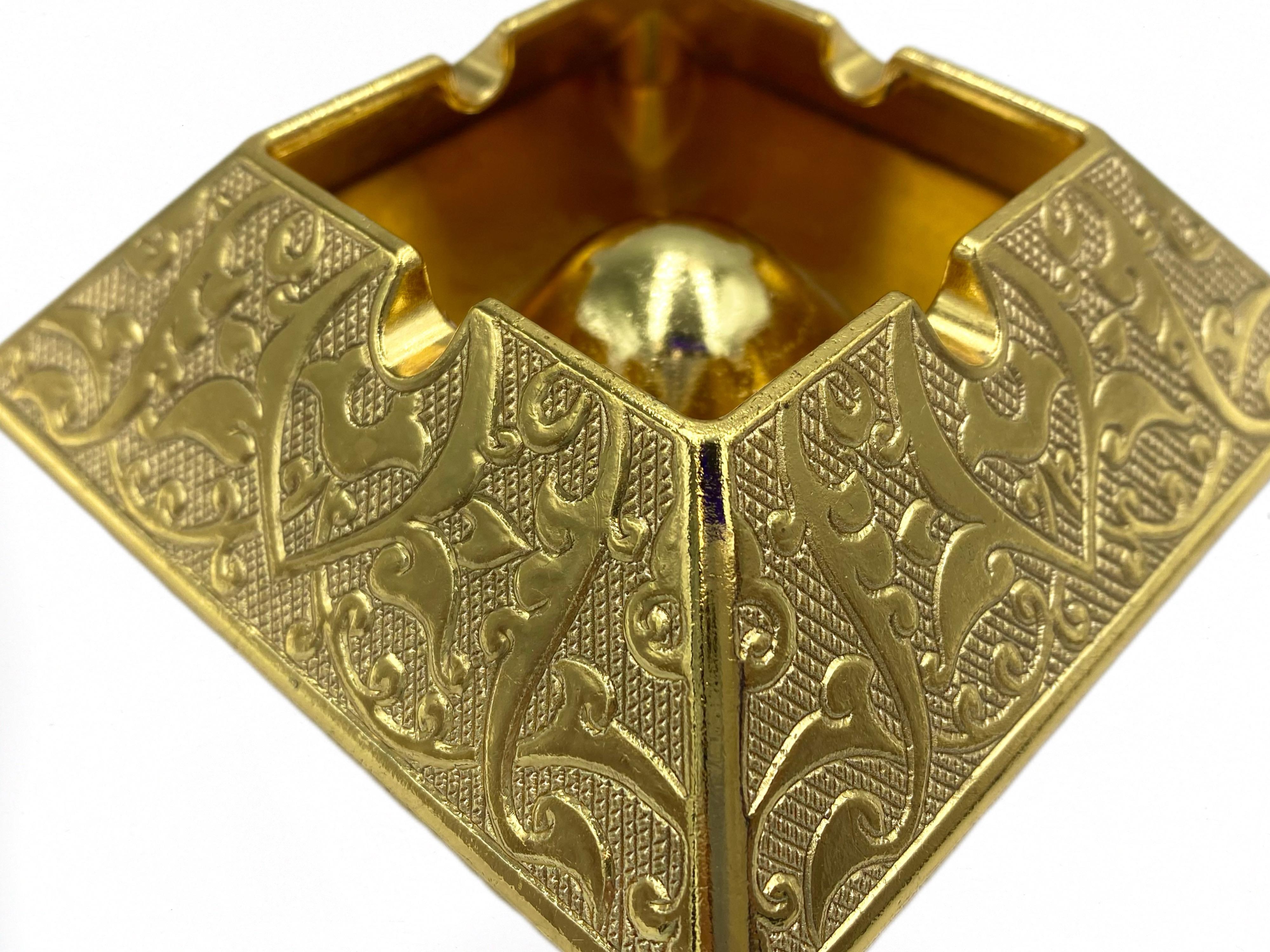 Lavina | Bronze Ashtray Copper Gold Color (10 cm) - TryAladdin