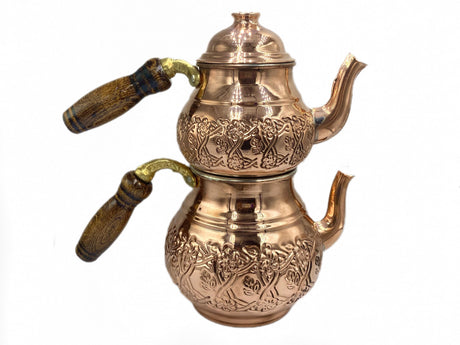 Lavina | Copper 2 Piece Tea Pot with 2 Lids (24 cm)