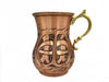 Lavina | Copper Cup with Black Line Pattern (10 cm) Lavina Mugs