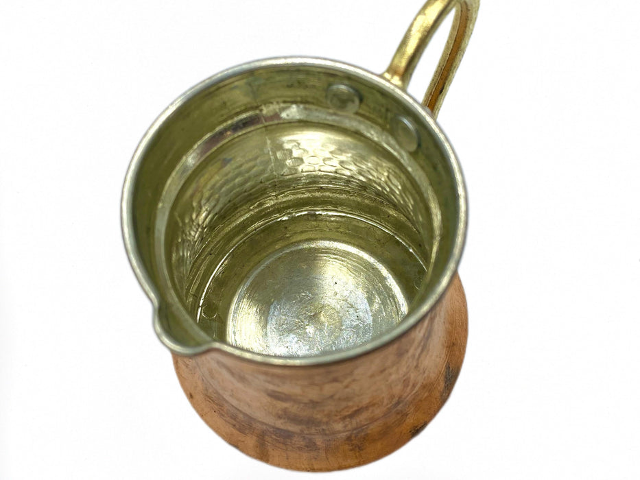 Lavina | Copper Cup with Golden Handle (7.5 cm)