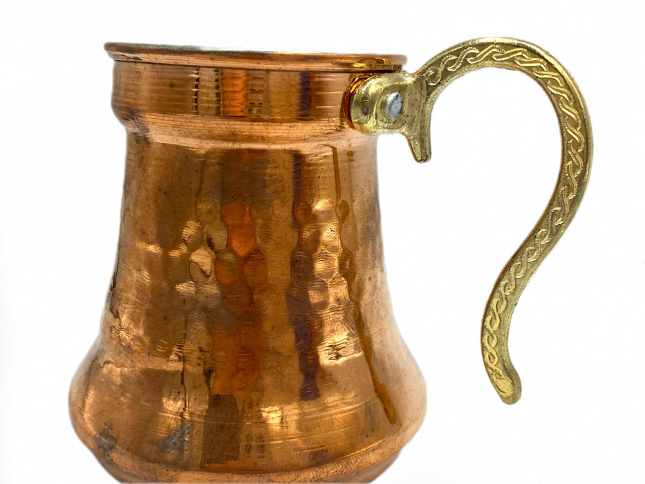 Lavina | Copper Cup with Golden Handle (7.5 cm) Lavina Mugs